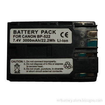 7.4V/3000mAh Camera Battery for Canon BP-522